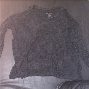 Long sleeve, open shoulder blouse